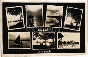 1937 Palics, Palic; részletek / multi-view postcard. Foto Eres photo (gyűrődés / crease)