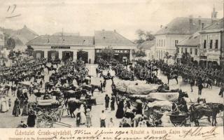 Érsekújvár Kossuth square fair and military march