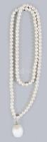 Tenyésztett édesvízi gyöngy nyaklánc medállal