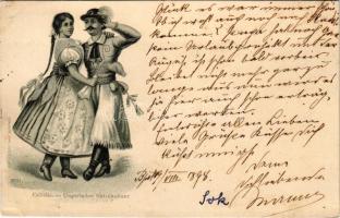 1898 Csárdás / Ungarischer Nationaltanz / Hungarian folklore, dance. Rigler J.E. r.t. litho (EK)