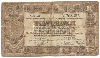 Hollandia 1938. 1G "Zilverbonnen (Ezüstértékű bankjegyek)" T:F Netherlands 1938. 1 Gulden "Zilverbonnen (Silver notes)" C:F Krause 61