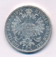 Ausztria 1878. 1Fl Ag "Ferenc József" kapszulában T:AU Austria 1878. 1 Florin Ag "Franz Joseph" in capsule C:AU Krause KM#2222