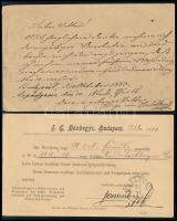 1880 2 db 2kr díjjegyes levelezőlap korai bélyegzéssel, az egyik reklámos