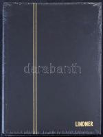 LINDNER A4 berakó 24 fekete lappal, fekete borítóval, bontatlan csomagolásban