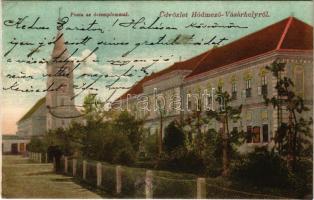 1906 Hódmezővásárhely, Ótemplom, Posta. Posztós Pál kiadása (ázott sarok / wet corner)