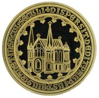 DN "Magyar Aranyóriások - 6 Dukát Szent Erzsébet emlékérem 1619 körül" aranyozott Cu utánv...