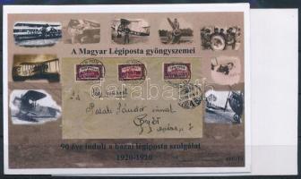 2010/41 90 éve indult a hazai légiposta szolgálat 4 darabos emlékív garnitúra