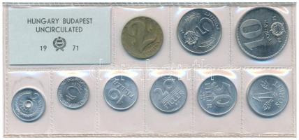 1971. 2f-10Ft (9xklf) érmés forgalmi sor fóliatokban T:UNC patina Adamo FO4