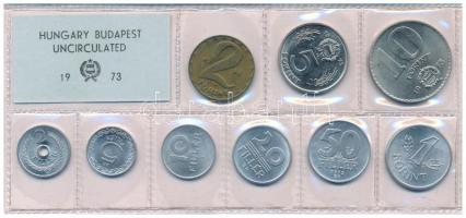 1973. 2f-10Ft (9xklf) érmés forgalmi sor fóliatokban T:UNC patina Adamo FO6
