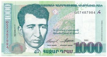 Örményország 2001. 1000D "57487984" T:UNC,AU Armenia 2001. 1000 Dram "57487984" C:UNC,AU Krause 50.