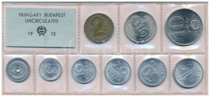 1975. 2f-10Ft (9xklf) érmés forgalmi sor fóliatokban T:UNC patina Adamo FO8