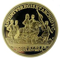 DN "Magyar Aranyóriások - II. József bányalátogatói érem, 5 aranydukát, 1764" aranyozott C...