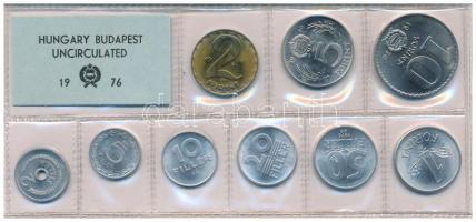 1976. 2f-10Ft (9xklf) érmés forgalmi sor fóliatokban T:UNC patina Adamo FO9