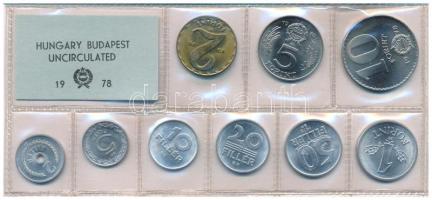 1978. 2f-10Ft (9xklf) érmés forgalmi sor fóliatokban T:UNC patina Adamo FO11