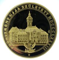 DN "Magyar Aranyóriások - Ferenc József aranyérem, Szeged újjáépítése, 1883" aranyozott Cu...