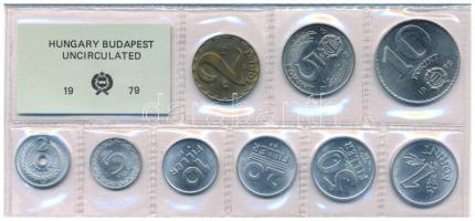 1979. 2f-10Ft (9xklf) érmés forgalmi sor fóliatokban T:UNC patina Adamo FO12