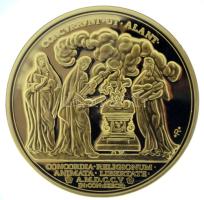 DN "Magyar Aranyóriások - II. Rákóczi Ferenc emlékérem, 25 aranydukát, 1705" aranyozott Cu...