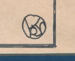 Kós jelzéssel: Ház terve. Tus, papír. Paszupartuban. 21x16 cm