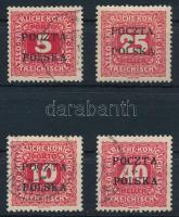 Lengyelország 1919 Porto Mi 1, 2, 5, 7 (Mi EUR 4.560.-) garancia nélkül / no guarantee