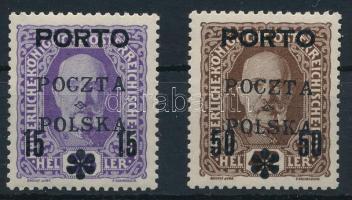 Lengyelország 1919 Porto Mi 11-12 (*Mi EUR 460.-) garancia nélkül / no guarantee