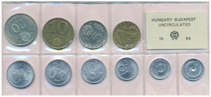 1984. 2f-20Ft (10xklf) érmés forgalmi sor fóliatokban T:UNC Adamo FO17