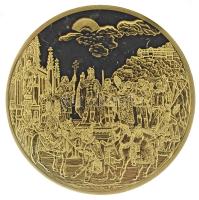 DN "Magyar Aranyóriások - Ferenc József koronázási emlékérem 1892" aranyozott Cu utánveret...