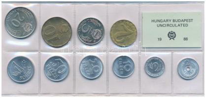 1988. 2f-20Ft (10xklf) érmés forgalmi sor fóliatokban T:UNC patina Adamo FO21