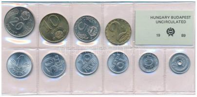 1989. 2f-20Ft (10xklf) érmés forgalmi sor fóliatokban T:UNC patina Adamo FO22