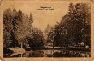 Nagybánya, Baia Mare; Széchenyi liget részlet. Kovács Gyula kiadása / park (EK)