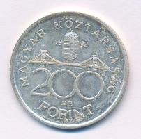 1992. 200Ft Ag "MNB" T:AU,XF kis patina Adamo F13
