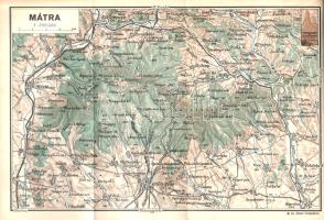 A Mátra részletes kalauza. Szerkesztették Barcza Imre és Vigyázó János. Budapest, 1930. Turistaság és Alpinizmus Lap-, Könyv- és Térképkiadó Rt. (Ifj. Kellner Ernő ny.) 200 p. + 8 t. (látképek, ebből 7 kihajható) + 5 térkép (3 színes, kihajtható turisztikai, 2 kétszínnyomású várostérkép). A Vigyázó János (1888-1962) jogász, túravezető és Barcza Imre (1880-1938) bibliográfus, túravezető által írt, szövegközti rajzokkal, alaprajzokkal, kihajtható panorámaképekkel gazdagon illusztrált kiadvány a Mátra vidékére kalauzol. A térség iránti érdeklődés 1887-től számítható, a Mátra Egylet innentől munkálkodik a Budapesthez közel fekvő középhegység népszerűsítésén. Menedékházak, turistaházak kiépítése már a századfordulón megkezdődött, az igazi fellendülés azonban az 1920-as években indult meg, amikor egyéb magashegységi terepek híján a Mátra vált a hazai sísport kiemelt helyszínévé. Turisztikai kiadványunk bemutatja a Mátra természetföldrajzát, néprajzát, műemlékeit és látnivalóit (várait, várromjait és templomait), majd túrákat ajánl. Kiadványunk kiemelten foglalkozik a Galyatetőn, Parádon és a környéken épült menedékházakkal és turistaszállásokkal, homlokzatrajzok és alaprajzok kíséretében. (Thirring-Vigyázó -féle Részletes magyar útikalauzok 10.) Fűzve, enyhén sérült gerincű kiadói borítóban. Jó példány.