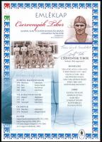 Cservenyák Tibor olimpiai bajnok vizilabdázó aláírása emléklapon 20x30 cm