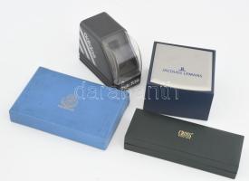 4 db üres doboz: Adidas és Jacques Lemans karóradoboz, Cross, Herendi. Változó méretben és állapotban.