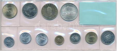 1993. 10f-200Ft (11xklf) forgalmi sor fóliatokban, benne 1993. 200Ft Ag "MNB" T:UNC