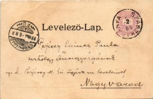 1899 Szászkabánya, Németszászka, Sasca Montana; látkép, templom / general view, church (EB)