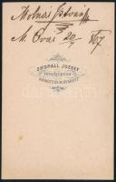 1867 Molnár István portréja, aláírt, keményhátú fotó Skopall (Győr / Mosonmagyaróvár) műterméből, 10...