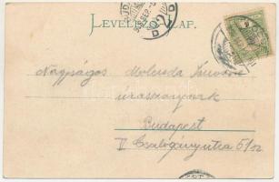 1906 Lőcse, Levoca; Erzsébet tér, Törvényszék, leányiskola. Singer kiadása / square, court, girls ...