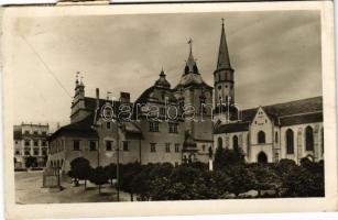 1939 Lőcse, Levoca; Radnica a kostol sv. Jakuba / városháza, Szent Jakab templom, üzlet / town hall, Basilica of St. James, shop