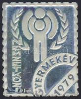 1979. "Nemz.Gyermekév" bélyeg formájú Ag plakett 3,38g T:exPP