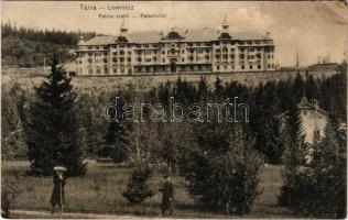 Tátralomnic, Tatranská Lomnica (Magas-Tátra, Vysoké Tatry); Palasthotel / Palota szálloda. Kuszmann Gyula kiadása / hotel (EB)