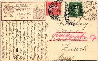 1934 Tátra, Magas-Tátra, Vysoké Tatry; Zelené pleso / Zöld tó télen / lake in winter. photo + Zelené...