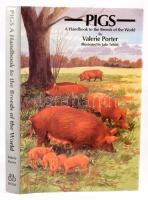 Porter, Valerie: Pigs. A Handbook to the Breeds of the World. Illustrated by Jake Tebbit. Mountfield, 1993, Helm Inmformation Ltd, XV+1+256 p. Angol nyelven. Fekete-fehér és színes képanyaggal illusztrált. Kiadói egészvászon-kötés, kiadói papír védőborítóban.