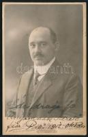 1912 Férfiportré, keményhátú fotó Kozics Ede pozsonyi műterméből, 10,5×6,5 cm