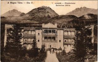 1917 Tátraszéplak, Tatranska Polianka, Westerheim (Tátra, Magas-Tátra, Vysoké Tatry); szanatórium / sanatorium (ragasztónyom / glue marks)
