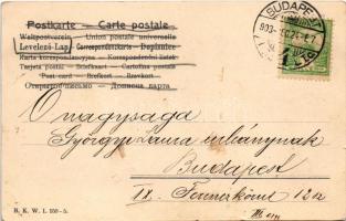 1903 Lady with doves art postcard. B.K.W.I. 550-5. (fa)