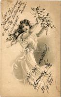 1906 Lady art postcard (EB)