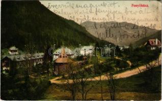 1911 Fenyőháza, Lubochna; látkép. Holczmann Izidor kiadása / general view (ázott / wet damage)