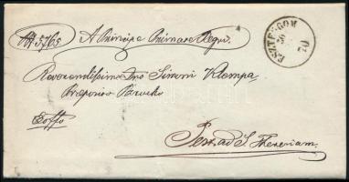 1870 Ex offo levél szép állapotban "ESZTERGOM" - "PEST"