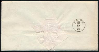 1870 Ex offo levél szép állapotban "ESZTERGOM" - "PEST"