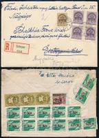 1910-2017 22 db küldemény közte portós, ajánlott, II. inflációs, sok bélyeges